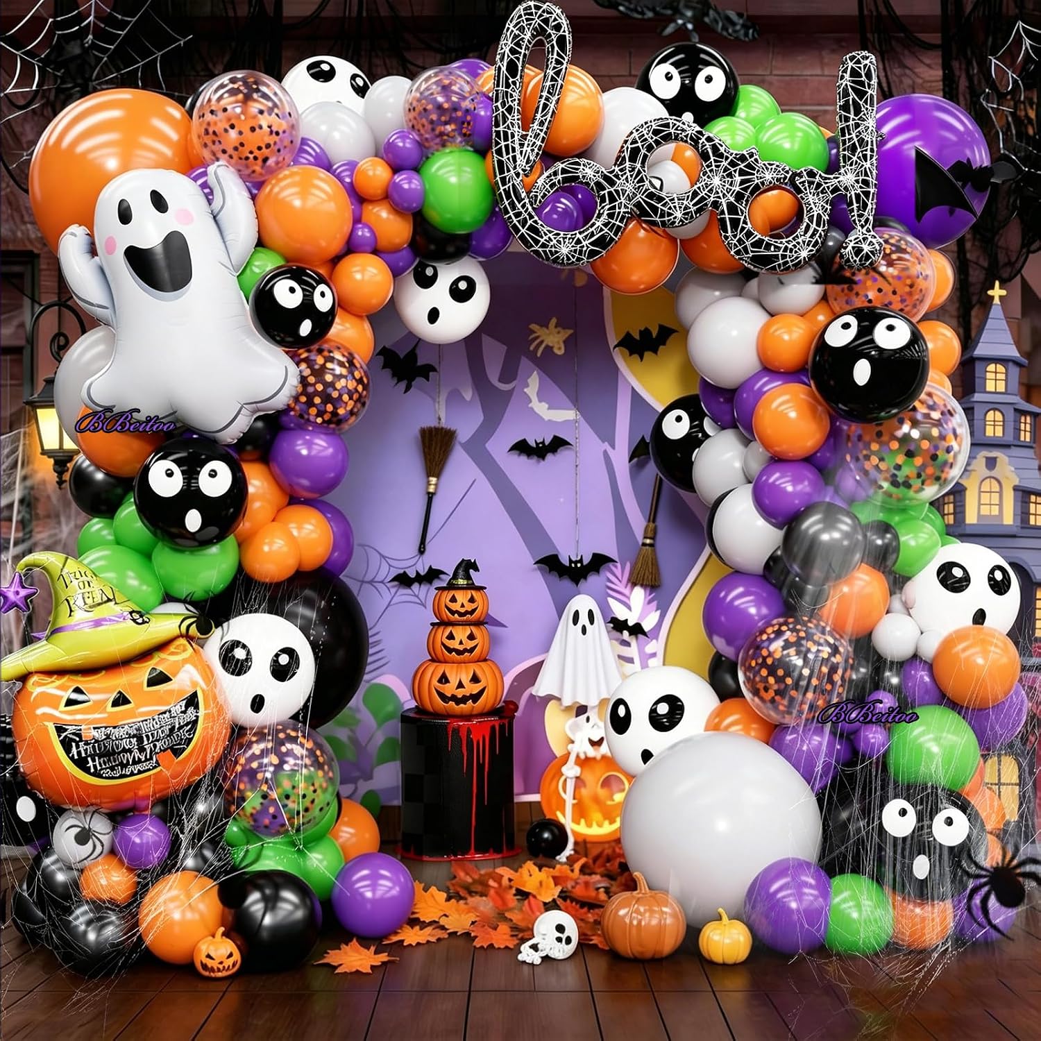 Balloon Arch Kit - 184-delige Halloween Ballonnenboogset met Spook- en