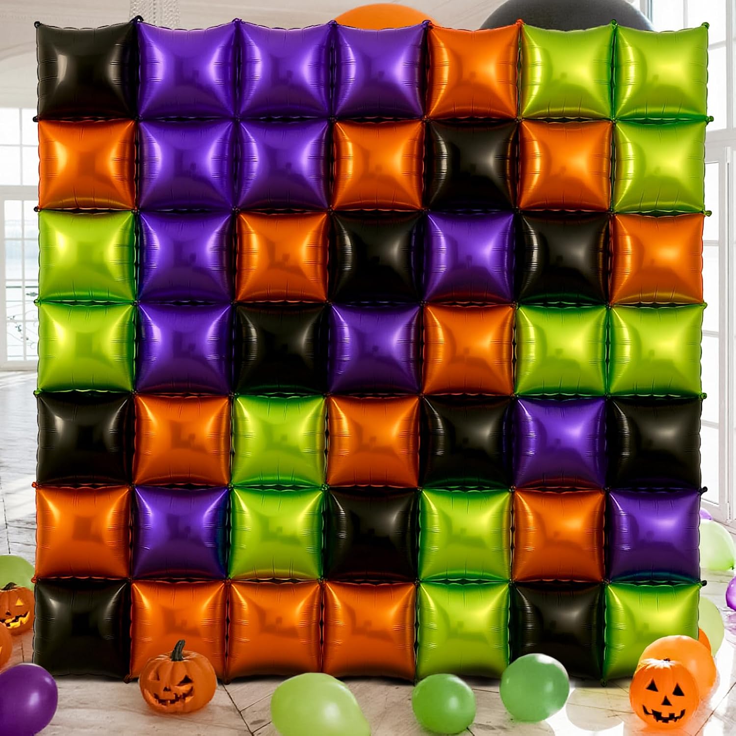 Balloon Arch Kit - 50-delige Halloween Ballonnenboogset Zwart-Oranje Ballonnenachtergrond