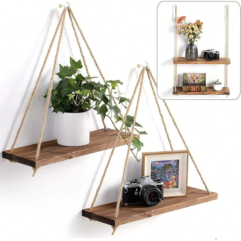 Flower Wall Panel - 1Set Houten Hangende Planken Schommel Opknoping