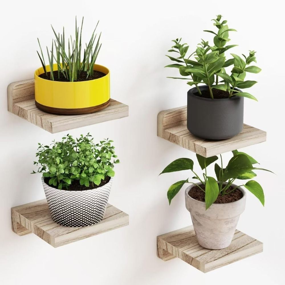 4 STKS Houten kleine zwevende  - Flower Wall Panel recensie en prijs