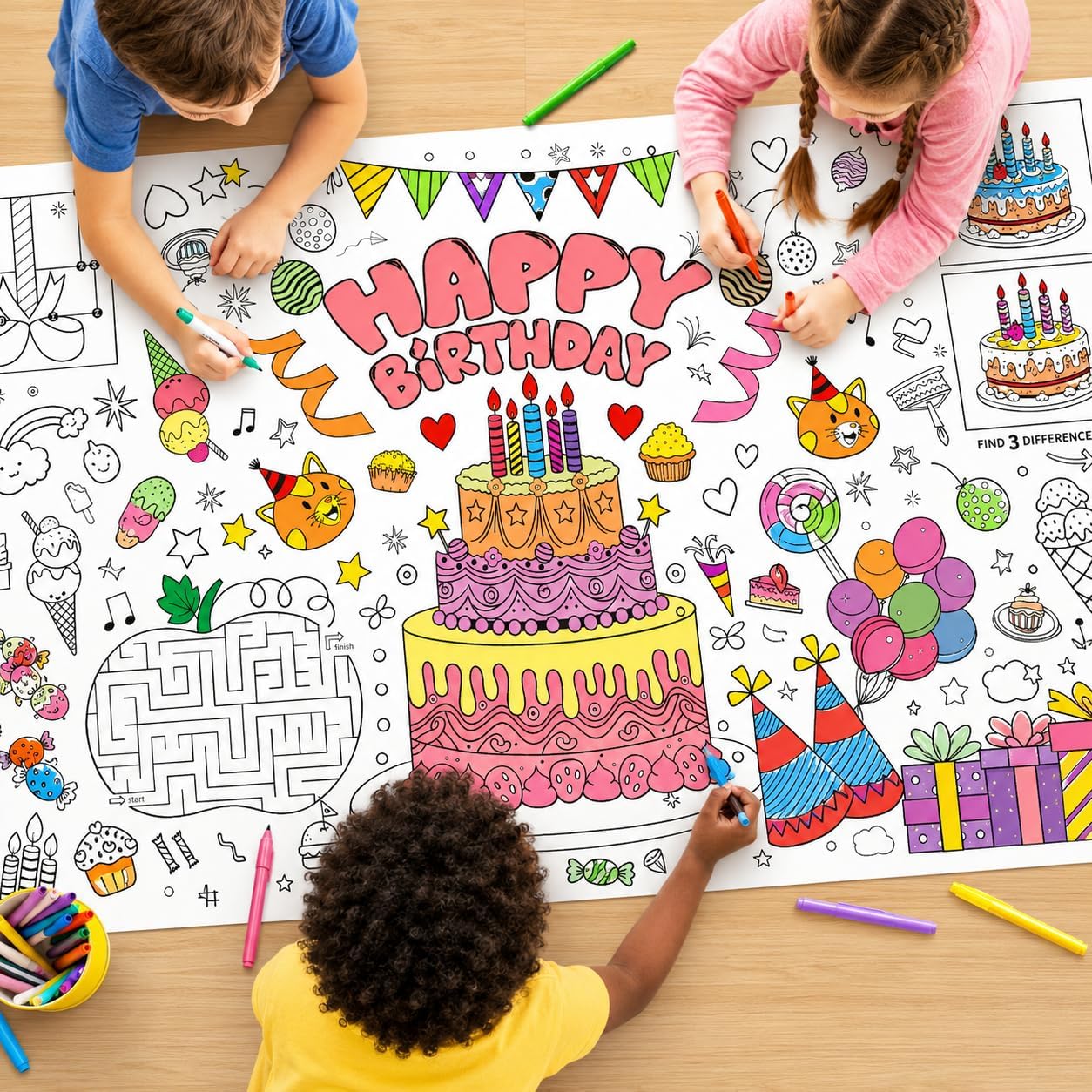 Kinderen Reuzenkleurplaat DIY  - Table Cloth Disposable recensie en prijs
