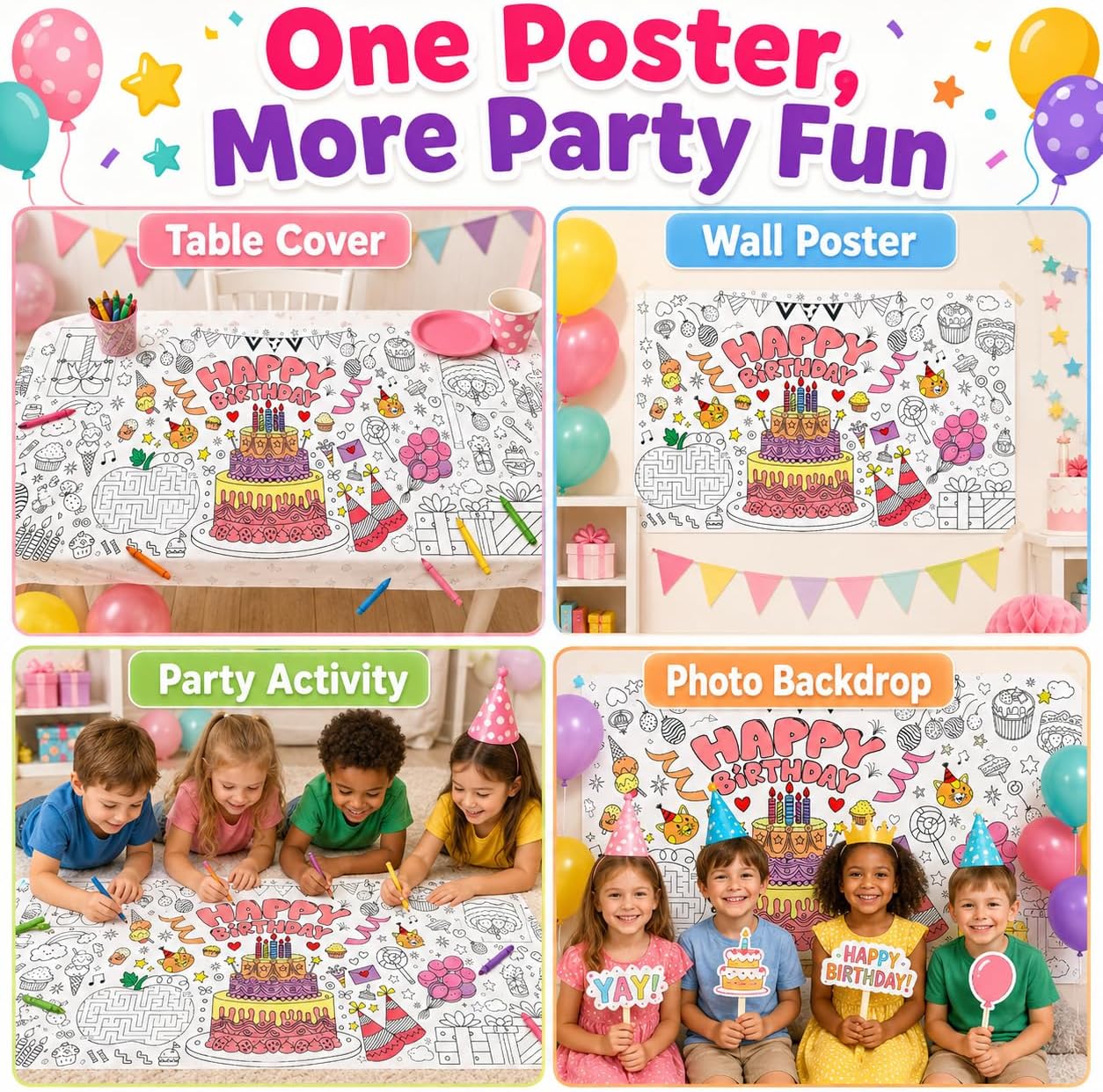 Kinderen Reuzenkleurplaat DIY  - Table Cloth Disposable recensie en prijs