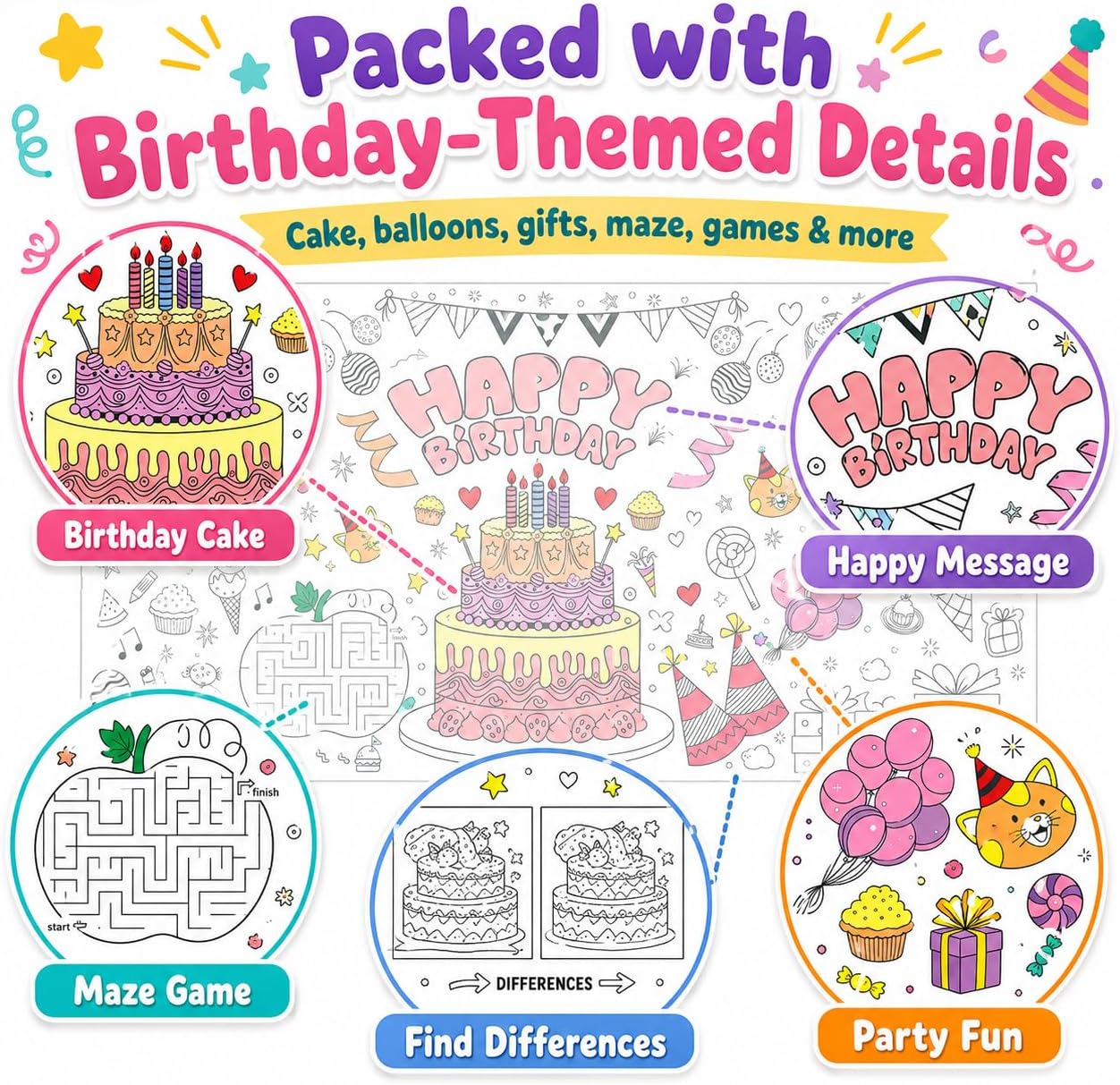 Kinderen Reuzenkleurplaat DIY  - Table Cloth Disposable recensie en prijs