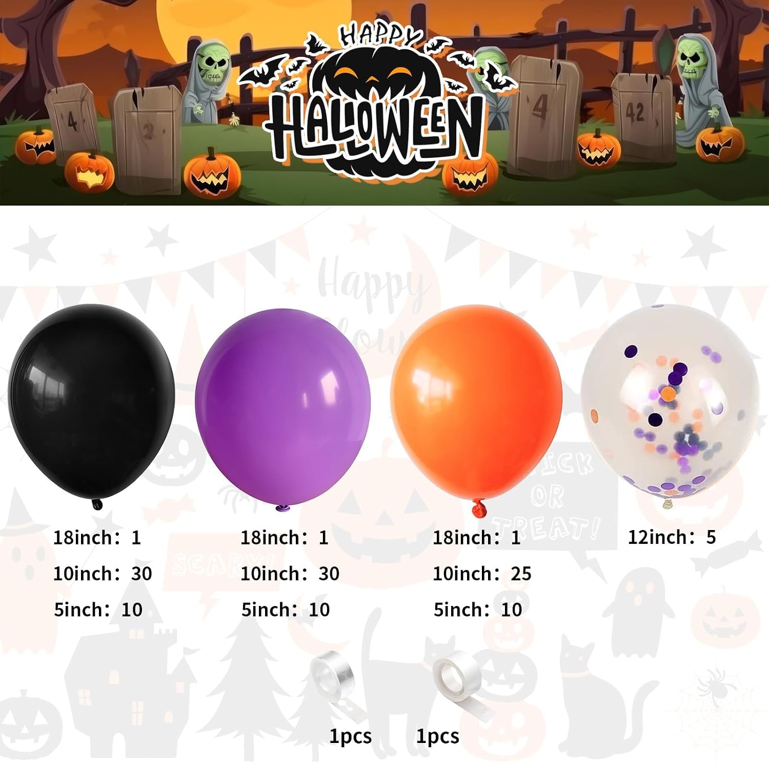 Jobkoo Halloween Ballonboog Ga - Balloon Arch Kit recensie en prijs