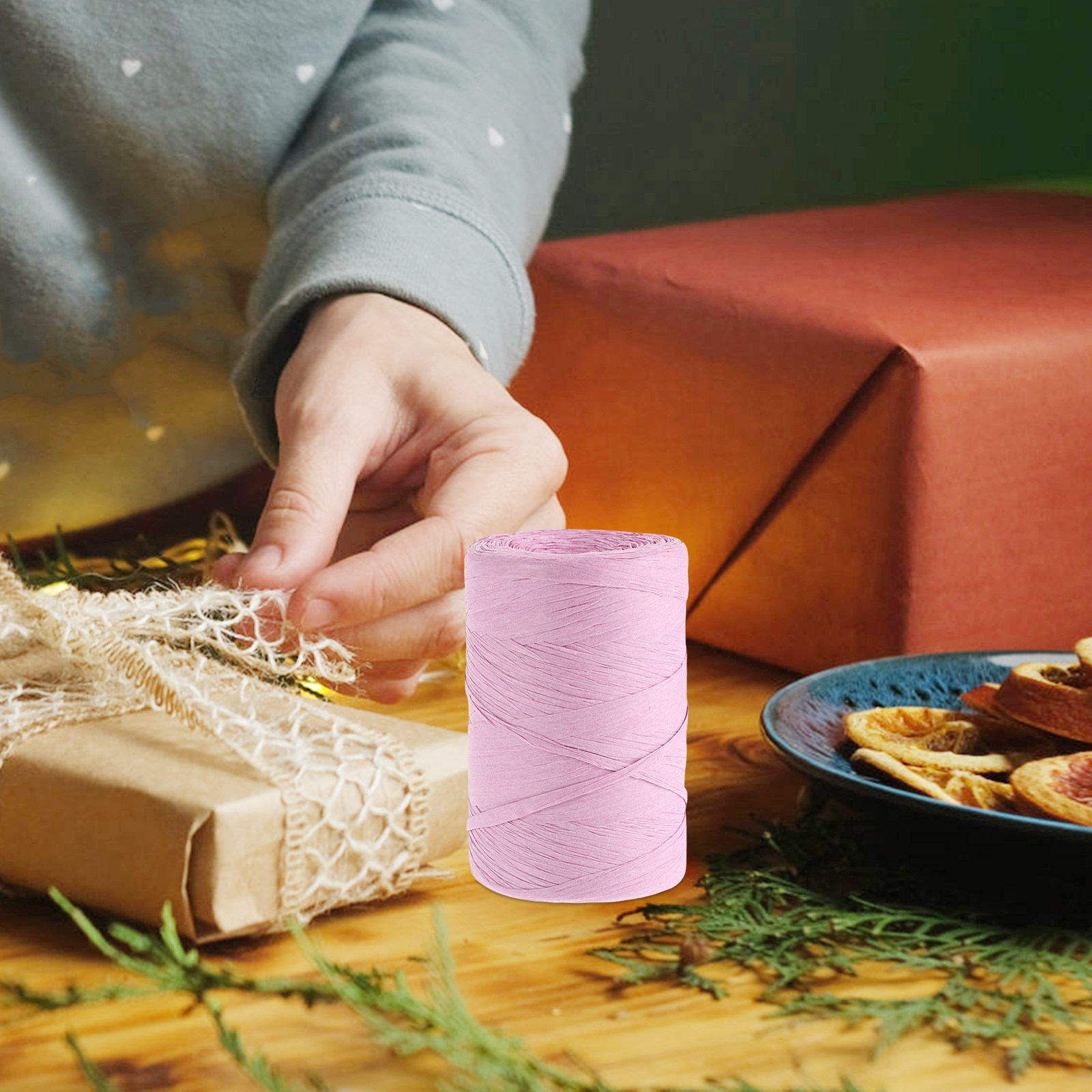 Raffia-papierkoord, plat gekle - Papercraft Supply Ribbon recensie en prijs