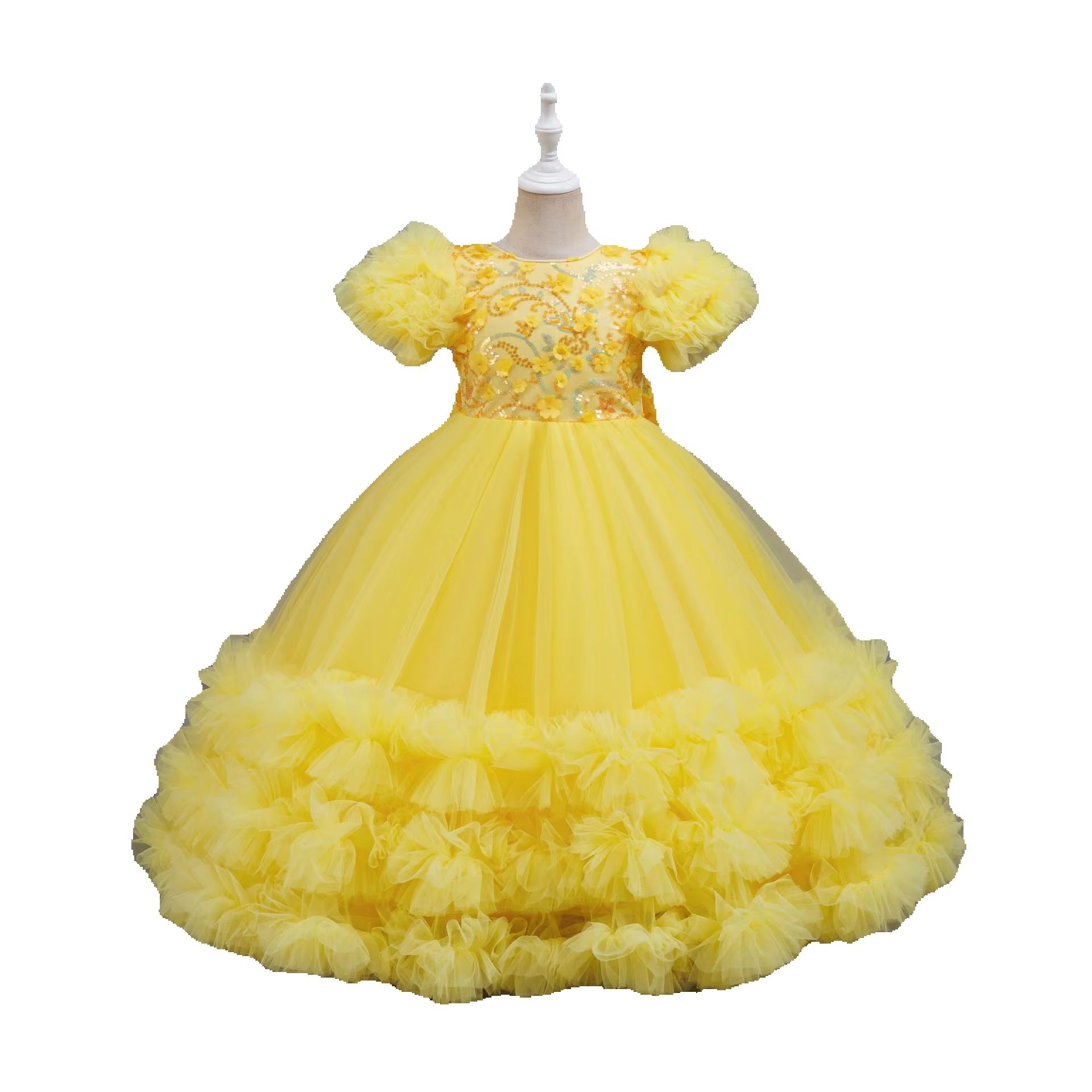 Meisjes Zomer Gele Trouwjurken - Glitter Tablecloth recensie en prijs